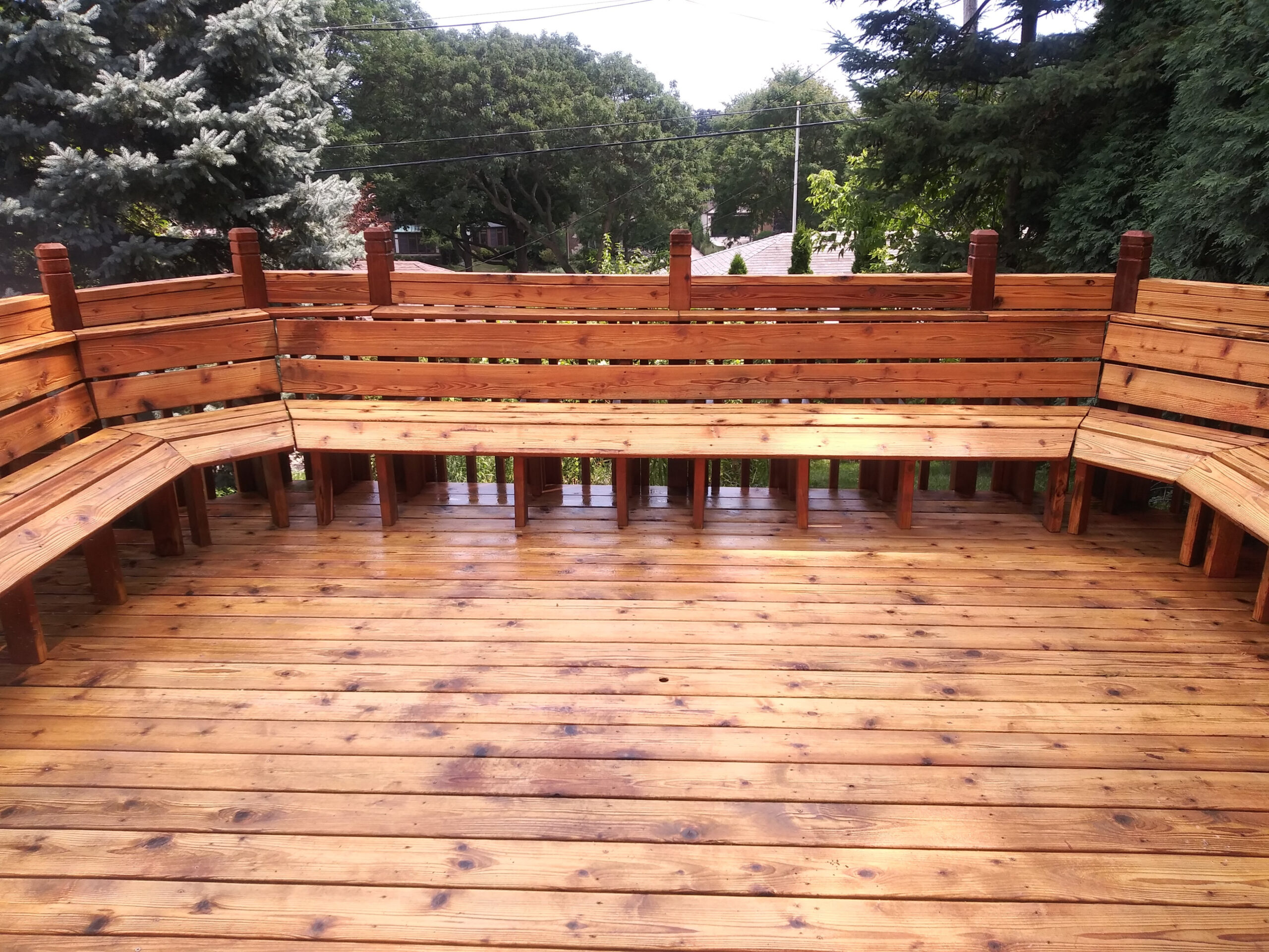 Step two in our staining project in the Bucktown neighborhood of Chicago.
