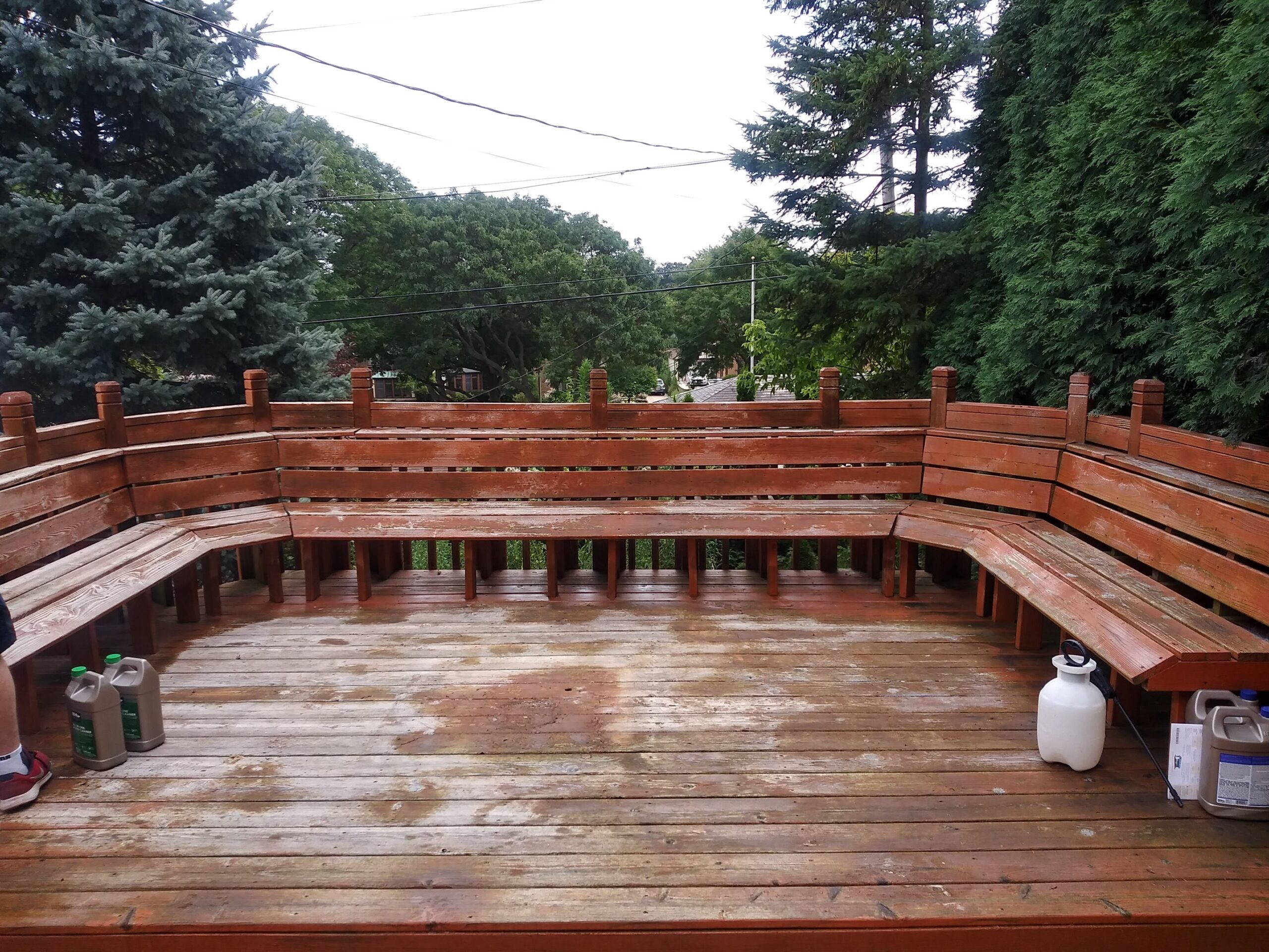 First step of our deck project in the Bucktown neighborhood of Chicago.
